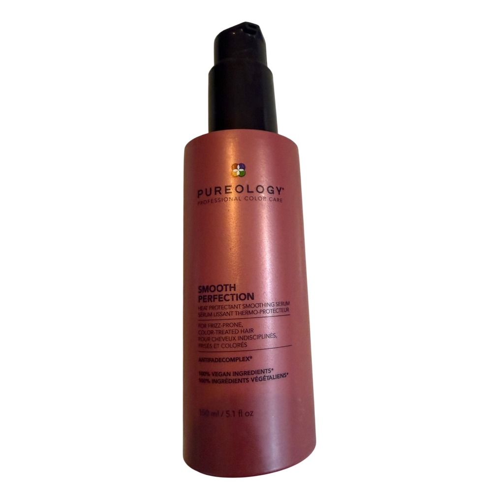 Pureology Smooth Perfection Heat Protectant Smoothing Serum 5.1 oz 150ml Vegan
